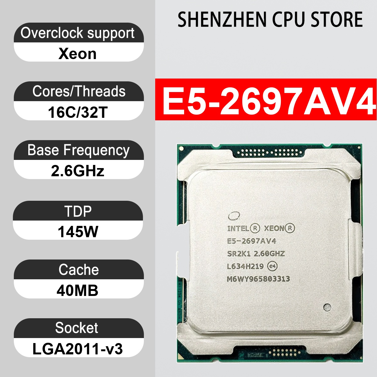 Intel Xeon E5-2697AV4 16 Core  - Ddr4 2400Mhz recension och pris